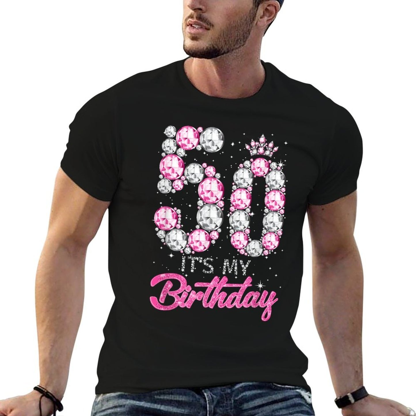It's My 50th Birthday Crown 50 Years Old Birthday Gift Women  Lightweight T-Shirt