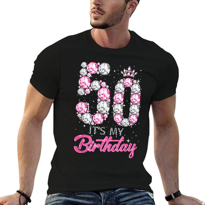 It's My 50th Birthday Crown 50 Years Old Birthday Gift Women  Lightweight T-Shirt