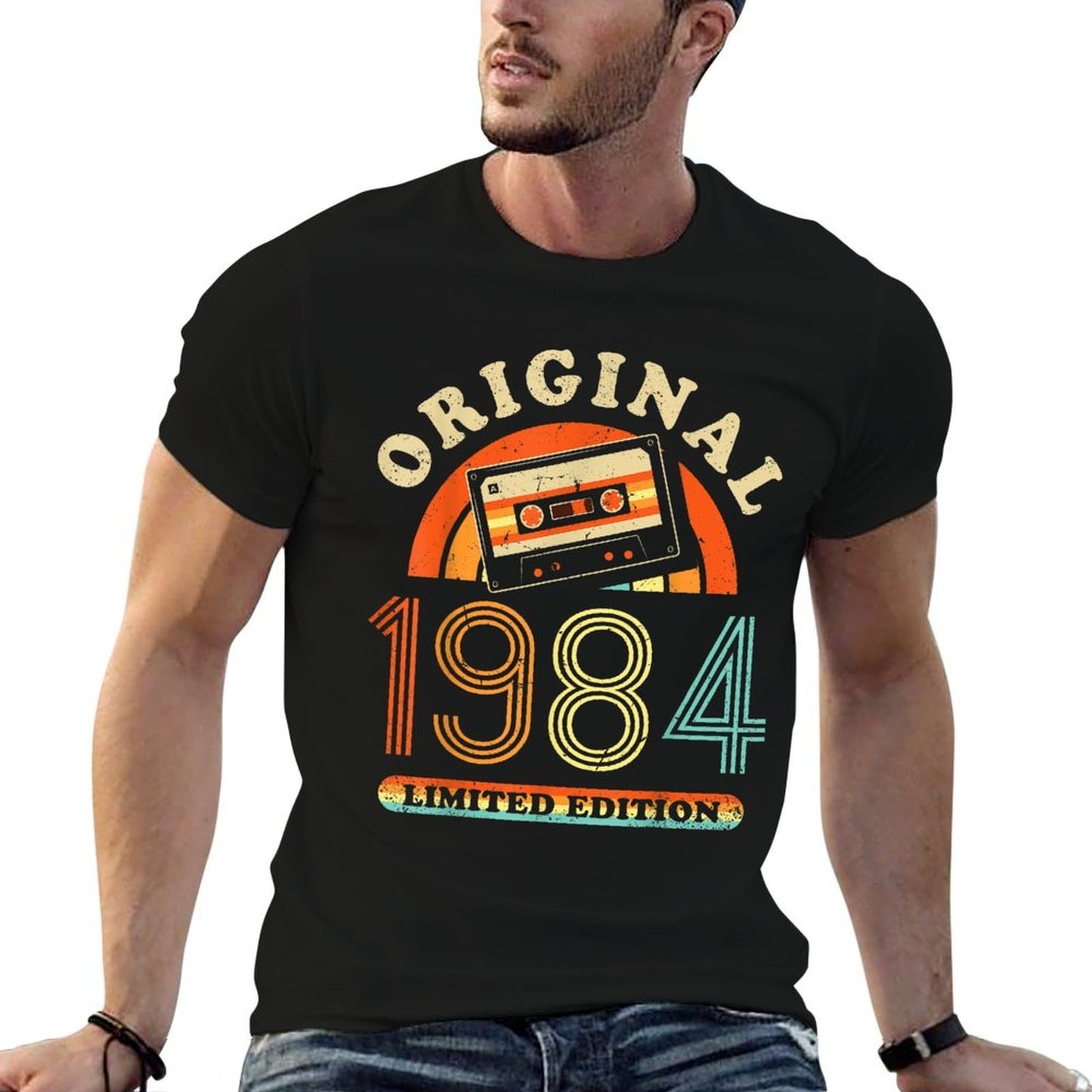 Retro Limited Edition 1984 Cassette Tape 40th Birthday  High-quality Stitching T-Shirt