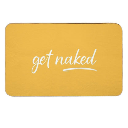Get Naked Funny Bathroom Graphic  Absorbent Bath Mat