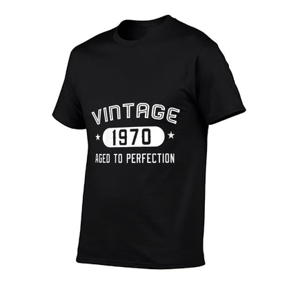 Womens 50th Birthday 1970 Vintage Retro Idea  Moisture-wicking T-Shirt