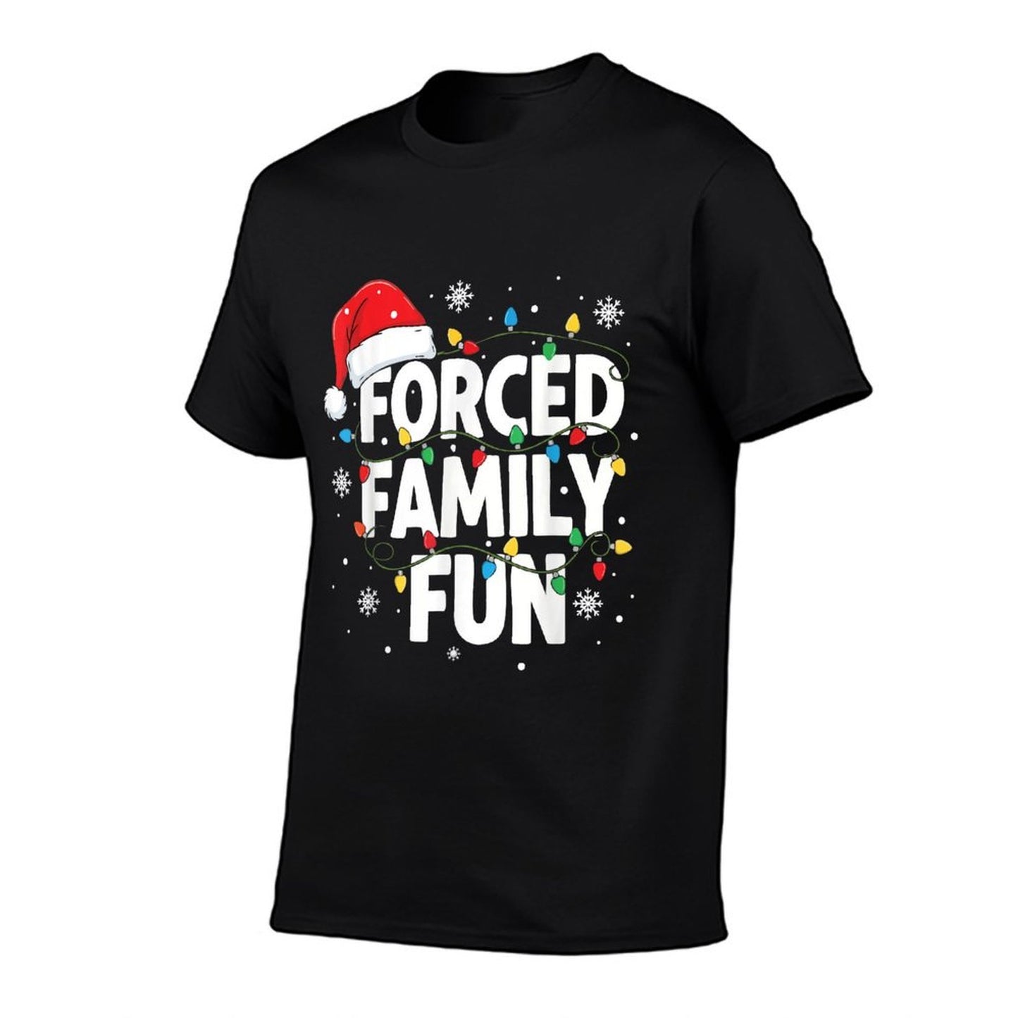 Forced Family Fun Men Women Kids Christmas Pajamas  High-quality Stitching T-Shirt