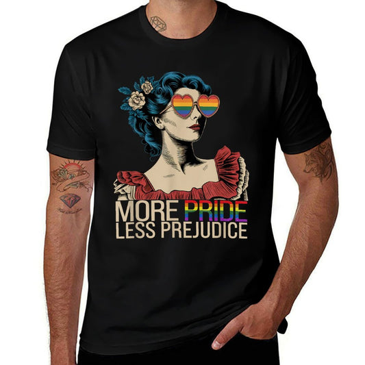 More Pride Less Prejudice Pride Month LGBTQ Breathable T-Shirt
