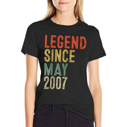 Legend Since May 2007 18th Birthday Gifts 18 Year Old  Vintage-inspired T-Shirt