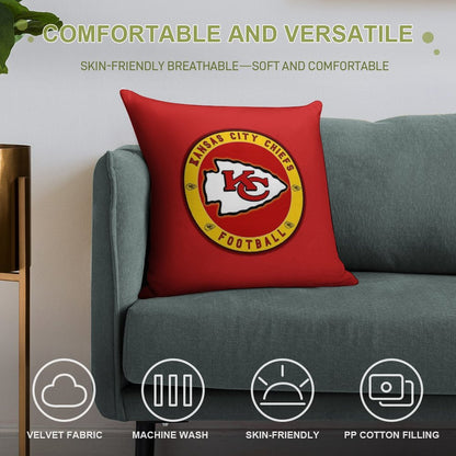 Chiefs-kansas Soft Home Decor Throw Pillow
