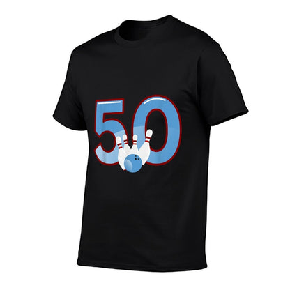 Happy 50th Birthday 50 Bowling Gift Apparel  Wrinkle-resistant T-Shirt