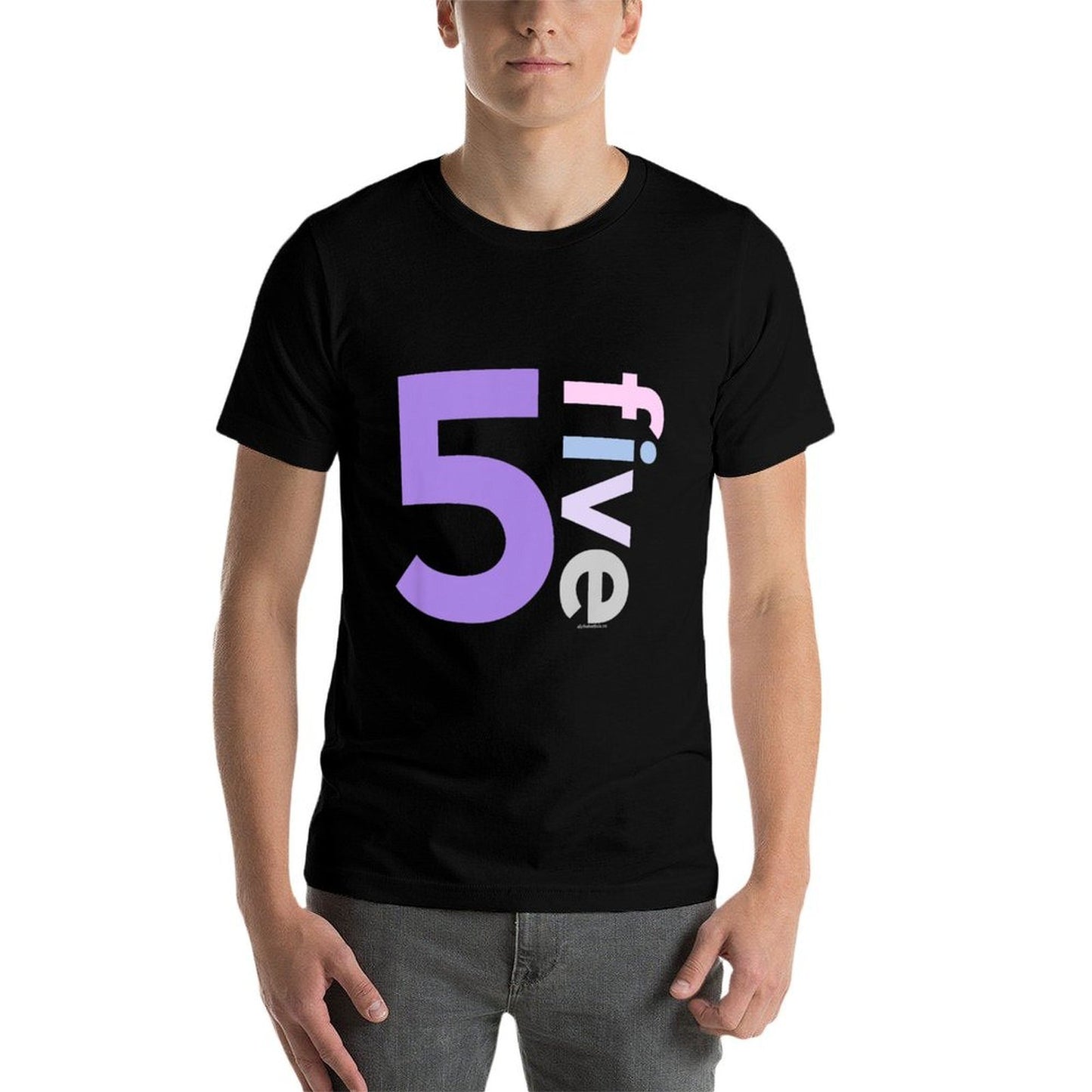 Kids 5th Birthday Girl 5 Five Year Old Party Idea Age 5  Cotton T-Shirt