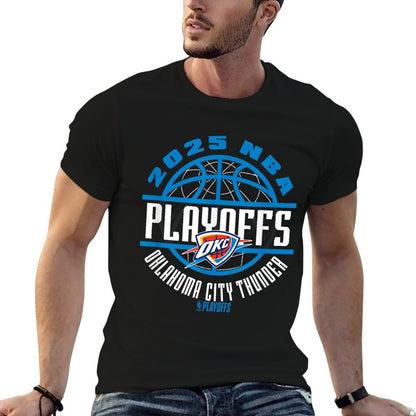 NBA Official Oklahoma City Thunder 2025 Playoffs Game Time Eco-friendly Material T-Shirt