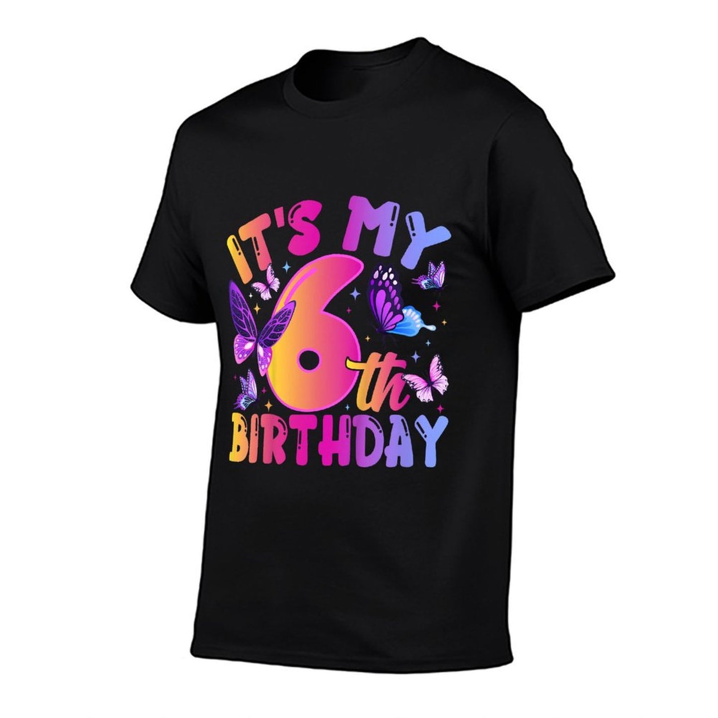 Kids 6th Birthday Girl Six Year Old Butterfly Birthday  Classic T-Shirt