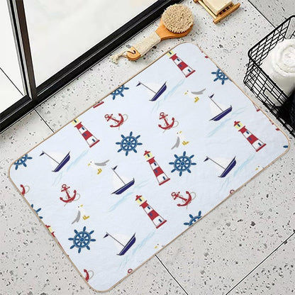 Lighthouse Sailor  Toxin-Free Bath Mat