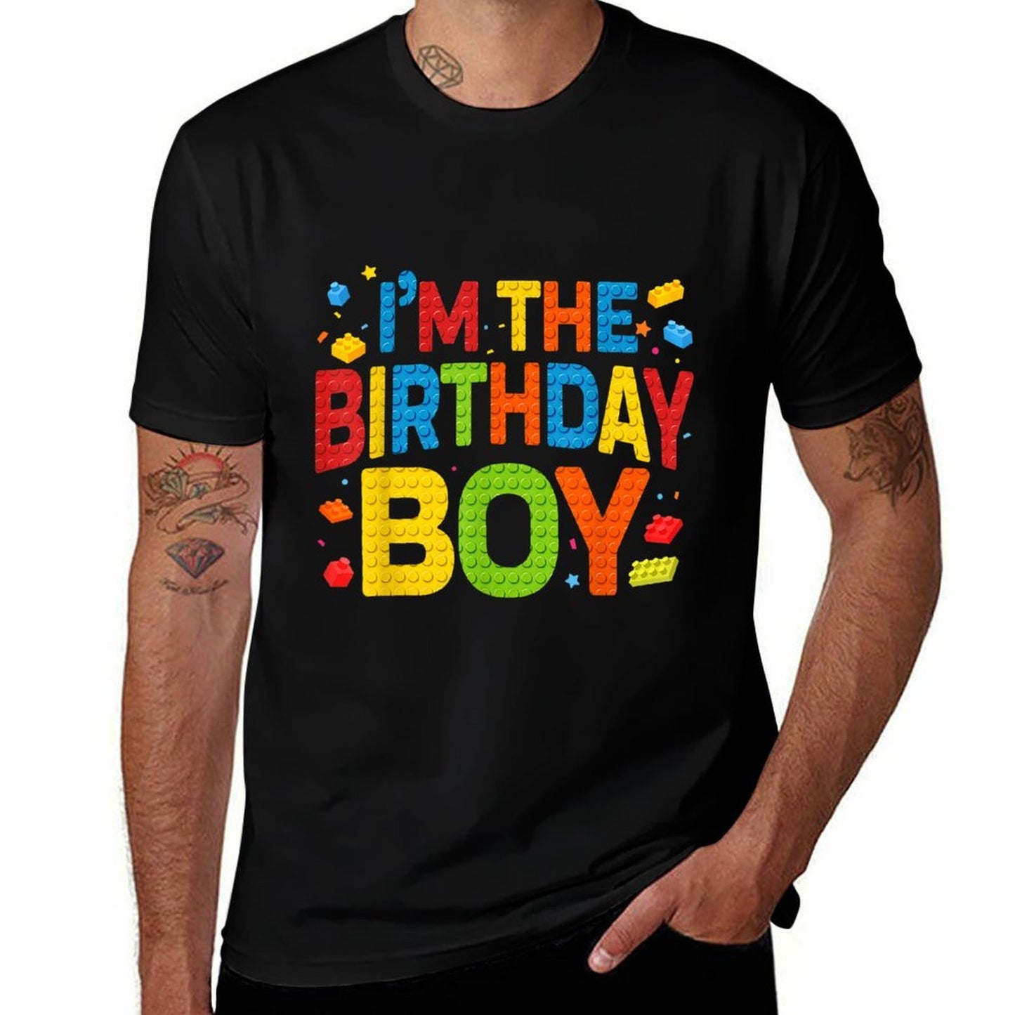 I'm The Birthday Boy Building Block Birthday Party  Breathable T-Shirt