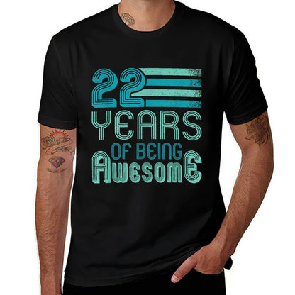 22 Years Of Being Awesome 22 Years Old 22nd Birthday Vintage  Eco-friendly Material T-Shirt