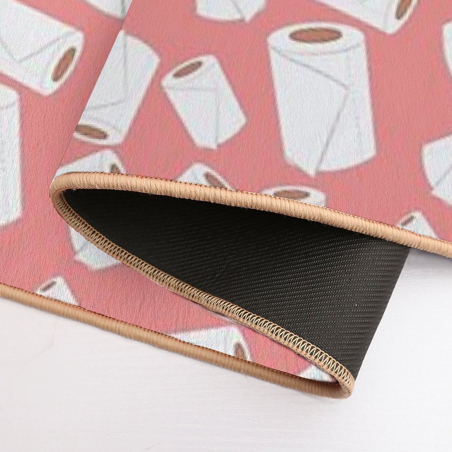 Repeating Toilet Paper Rolls  Stain-Proof Bath Mat