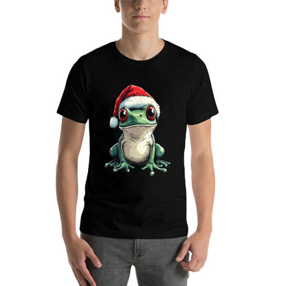 Funny Xmas Frog Lovers Pajama Frog Santa Hat Christmas  Versatile T-Shirt