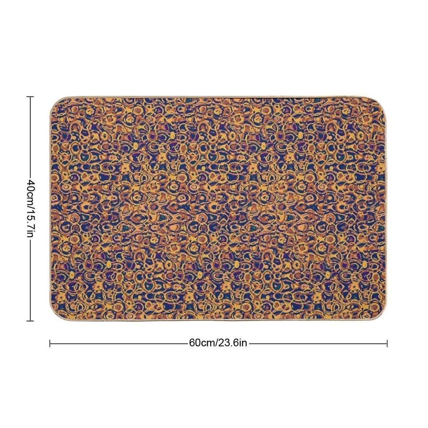 Copper Loops And Swirls Abstract  Pet-Safe Bath Mat