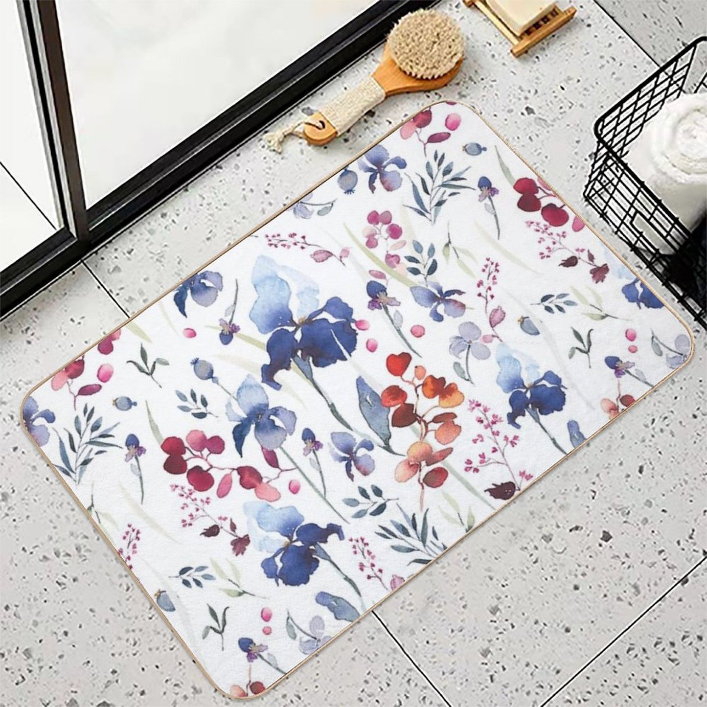 Irises Paradise  Non-Slip Bath Mat
