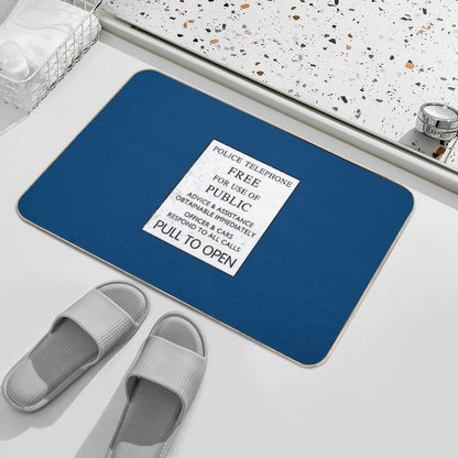 Police Telephone - Free For Public Use  Anti-Trip Bath Mat