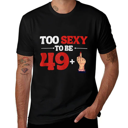 I Am 49 Plus 1 Middle Finger  50th Birthday  50st Birthday  Moisture-wicking T-Shirt