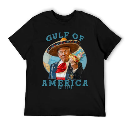 Humor Gulf Of USA America Est 2025 American Gulf Mexico Summer-ready Fabric T-Shirt