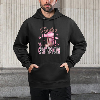 Rodeo Great Grandma Pink Boots Coquette CowGirl Birthday Machine Washable Hoodie
