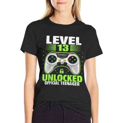 Officialnager 13th Birthday Level 13 Unlocked  Vintage-inspired T-Shirt