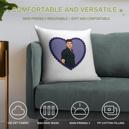 Jacob Black Love Heart Twilight Soft Style Accent Throw Pillow