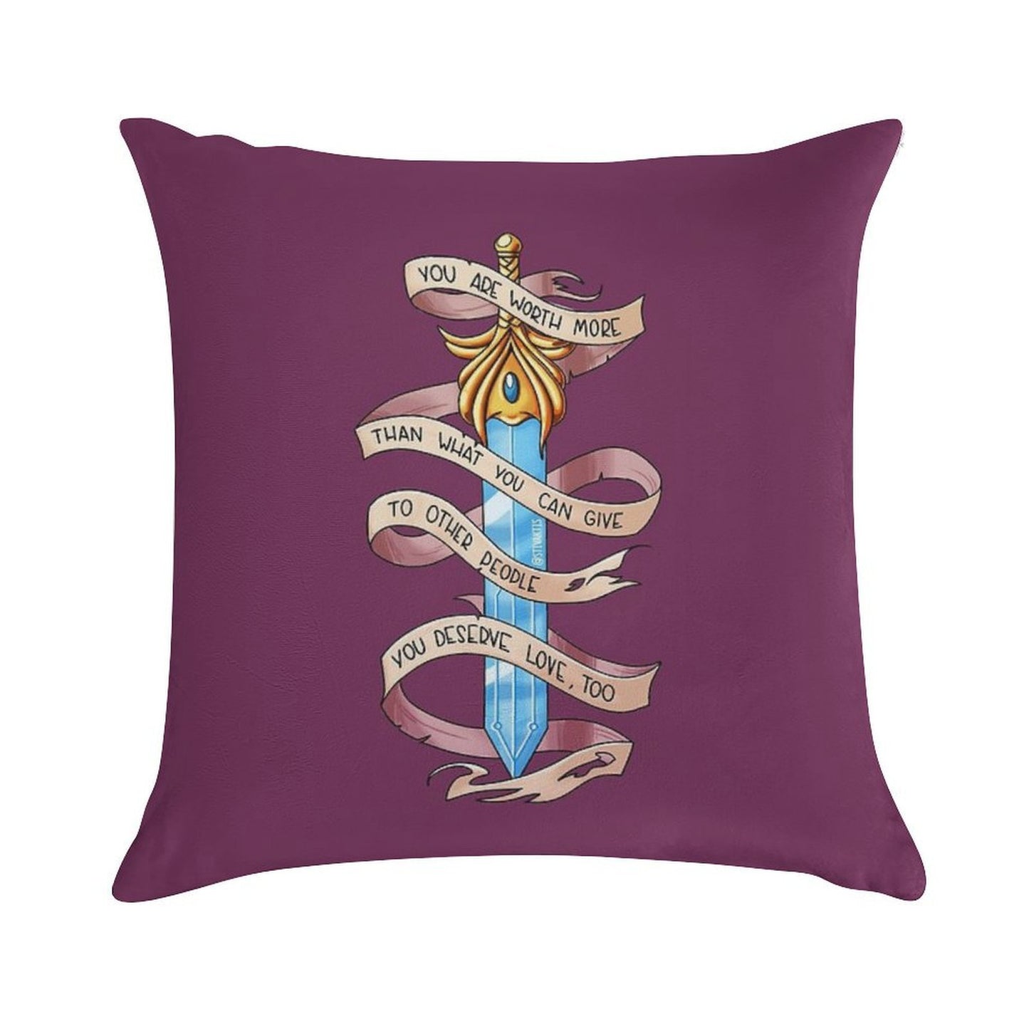 You Deserve Love Too Soft Hidden Zipper Throw Pillow