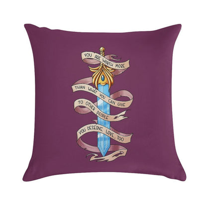 You Deserve Love Too Soft Hidden Zipper Throw Pillow