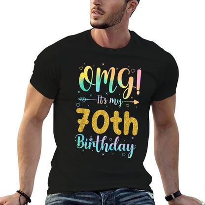 OMG It's My 70th Birthday Girlss 70 Years Old Birthday  Slim-fit Cut T-Shirt