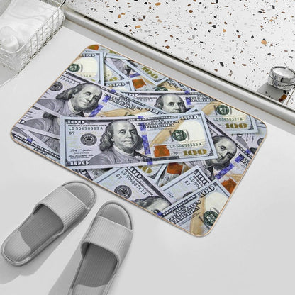 One Hundred Dollar Bills  Anti-Trip Bath Mat