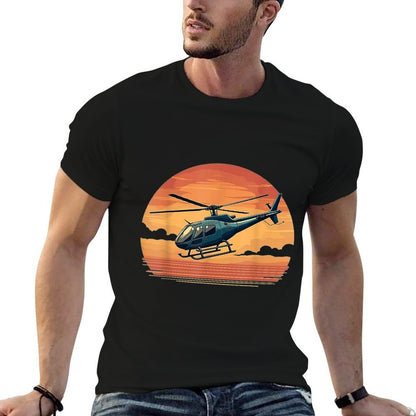 Awesome Helicopter on Sunset - Helicopter Lover  Moisture-wicking T-Shirt