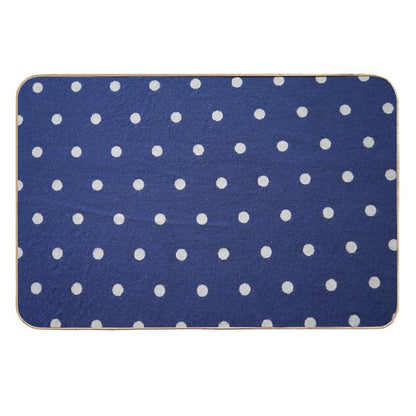 Pois Blue & White Pattern Texture  Non-Slip Bath Mat