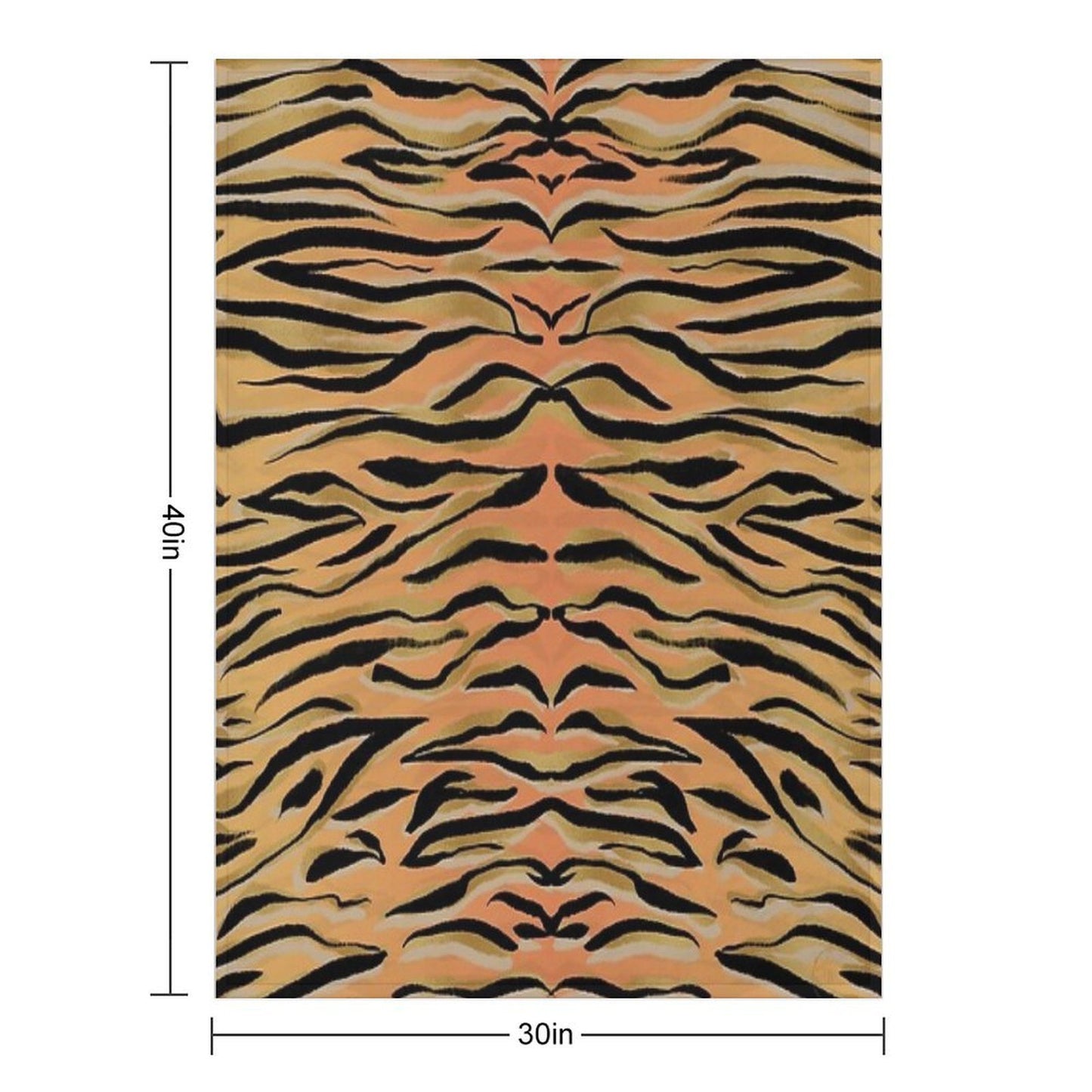 Stylish Black Gold Tiger Animal Print All-season Throw Blanket