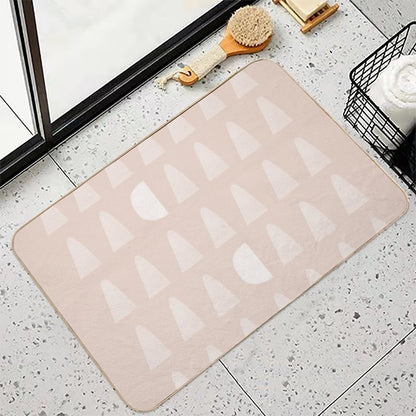 Cute Pink Geometric Pattern  High-Traffic Bath Mat