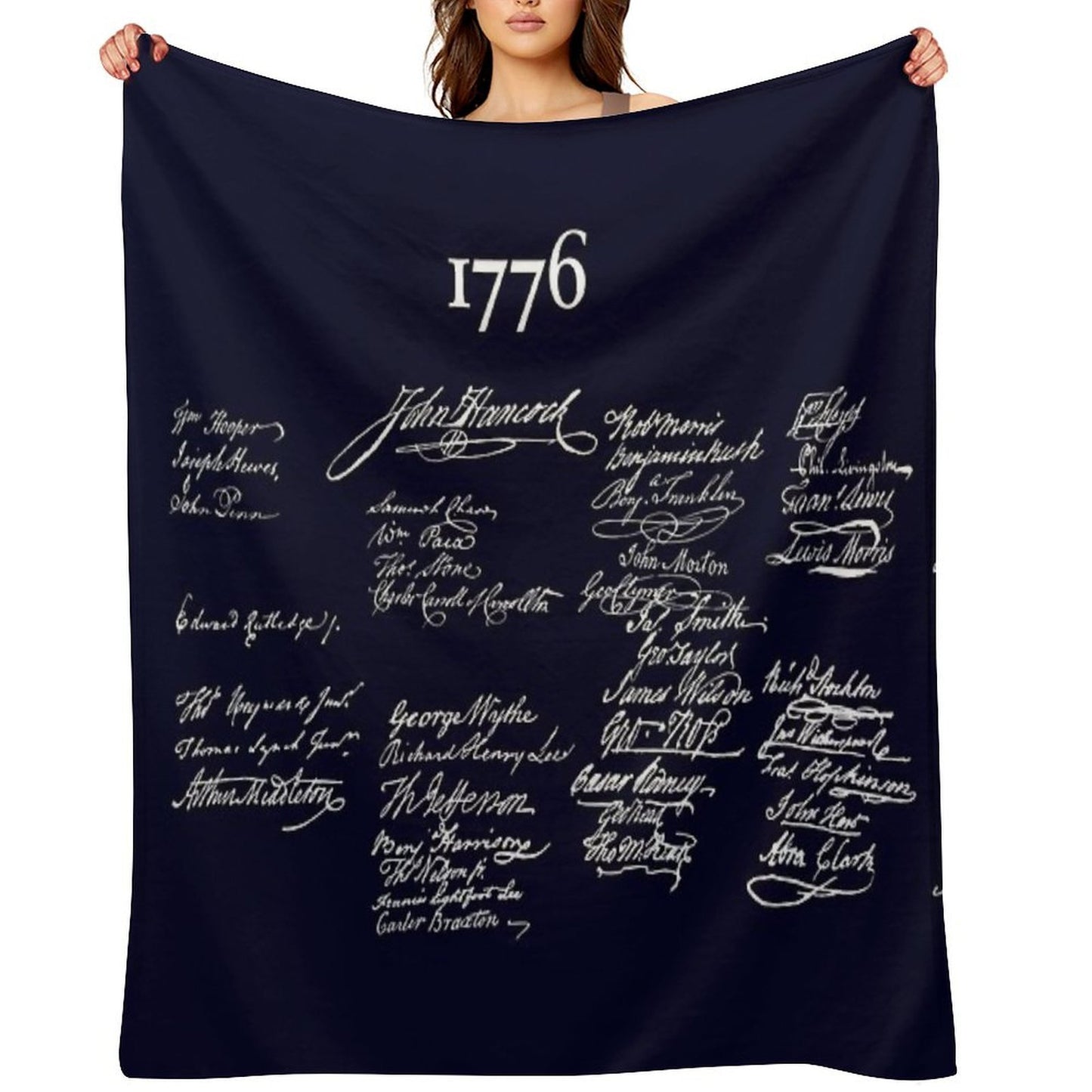 Signers of The Declaration of Independence 1776 Anti-pilling Throw Blanket