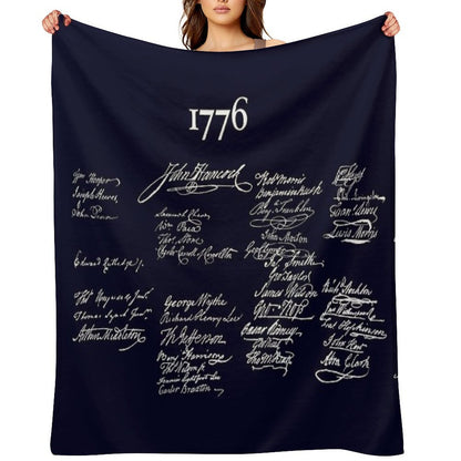 Signers of The Declaration of Independence 1776 Anti-pilling Throw Blanket