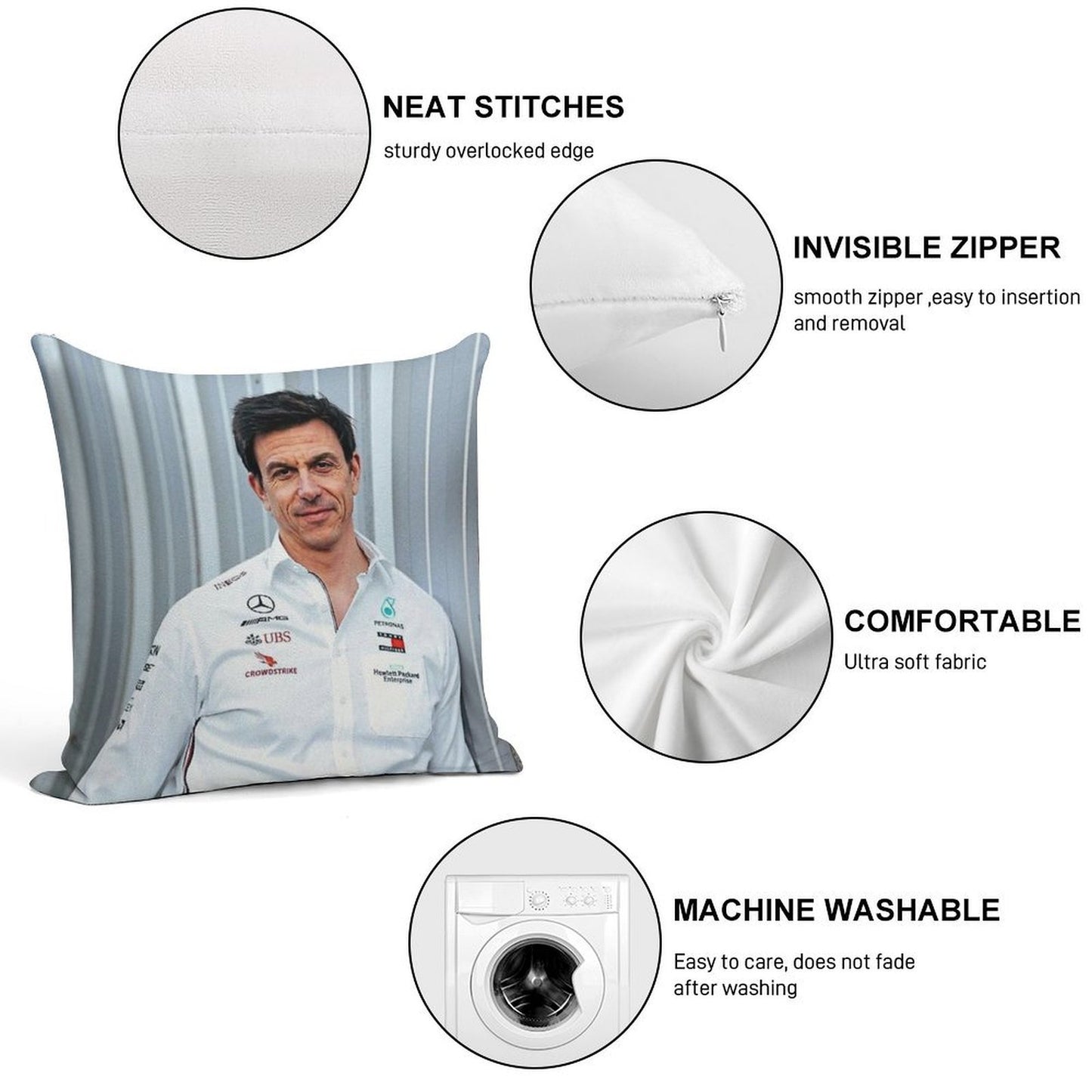 Toto Soft Durable Construction Throw Pillow