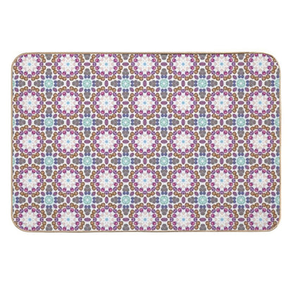 Mediterranean Mosaic Tiles  Azulejo  Slip-Resistant Bath Mat