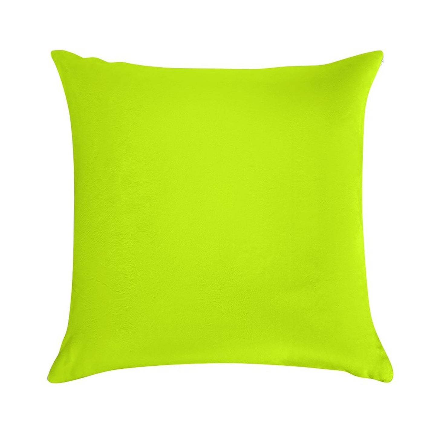 Bright Green Lime Neon Color Soft Shrink-Resistant Throw Pillow
