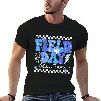 Field Day Trip Blue Team Color Game Competition Boys Girls Eco-friendly Material T-Shirt
