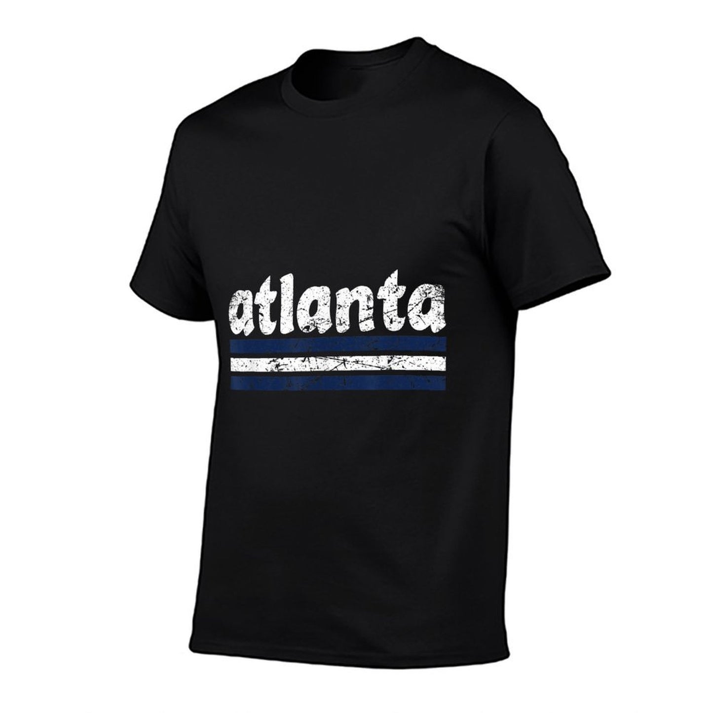 Atlanta Georgia Three Stripe Vintage Weathered  Stretchy T-Shirt