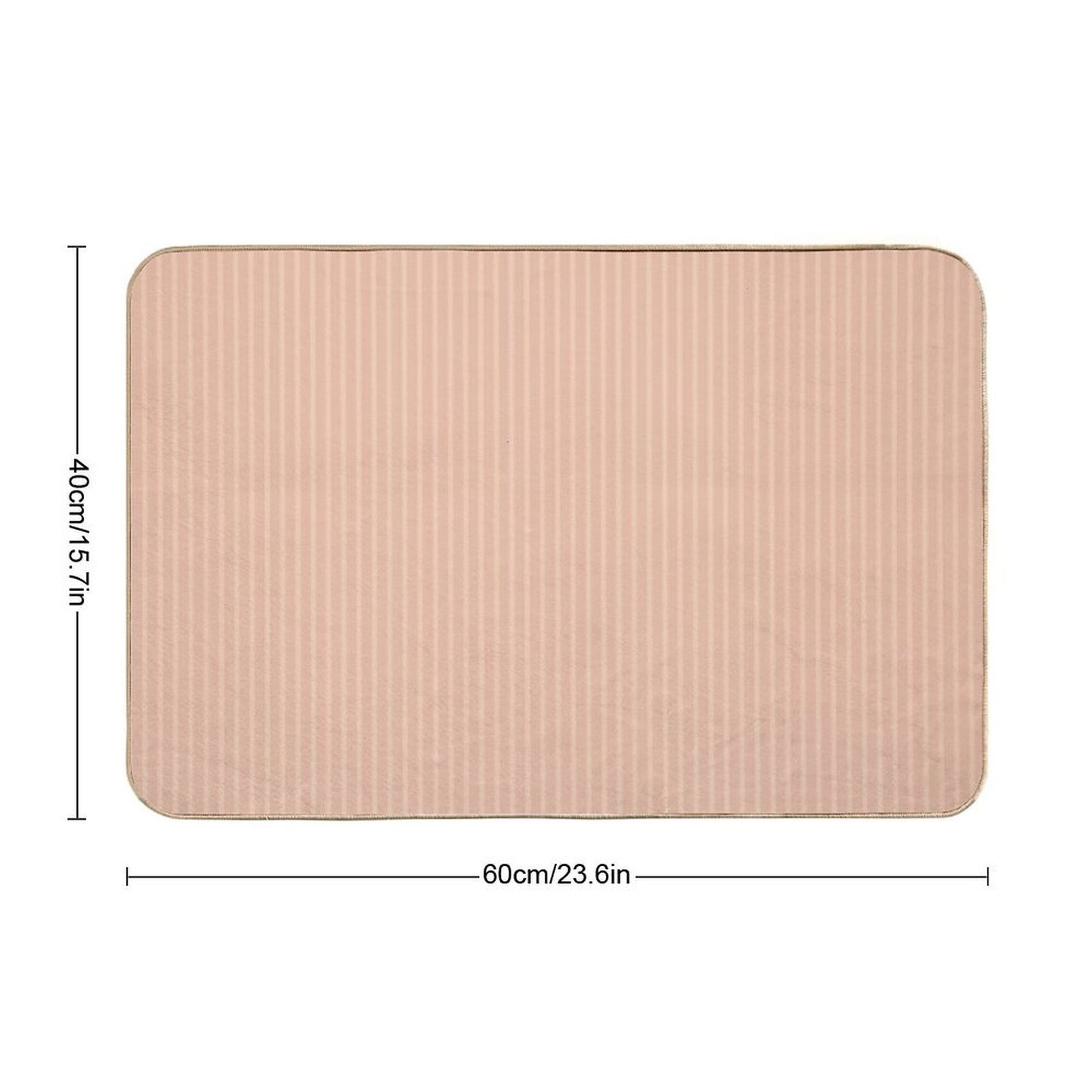 Cozy Comfort - Stripe  Blush  Fade-Resistant Bath Mat
