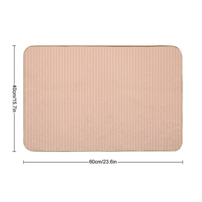 Cozy Comfort - Stripe  Blush  Fade-Resistant Bath Mat