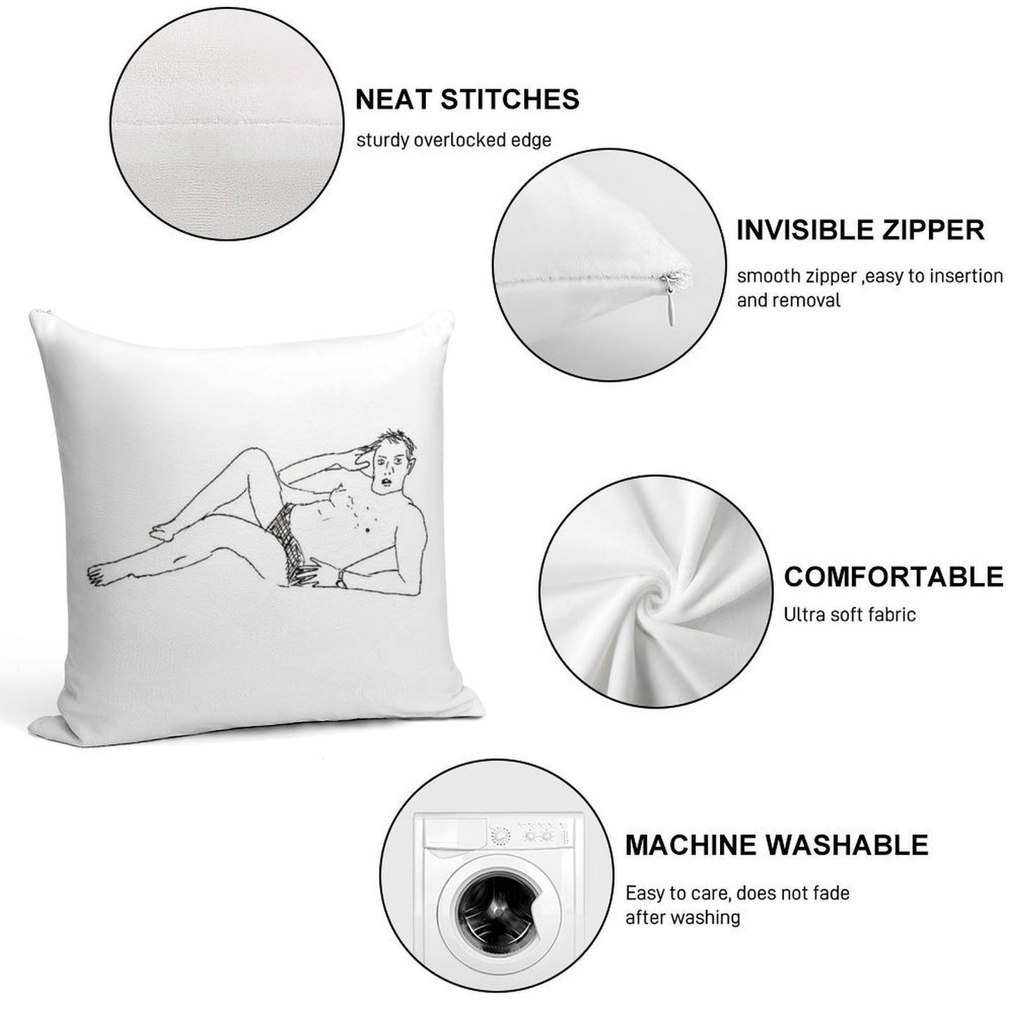 Greg Davies – An Icon  Poorly Drawn Taskmaster Soft Bedroom Essential Throw Pillow