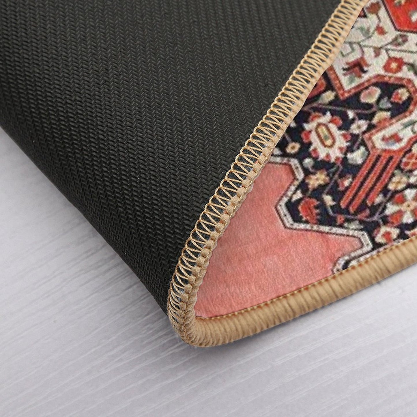 Silk Heriz Antique Persian Rug Print  Repositionable Bath Mat