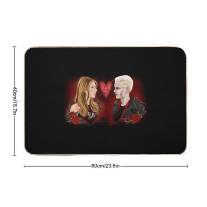 Let Me Rest In Peace (Black Background)  Easy To Clean Bath Mat