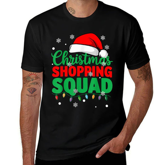 Christmas Shopping Squad Holiday Shopper Group Santa Hat  Breathable T-Shirt