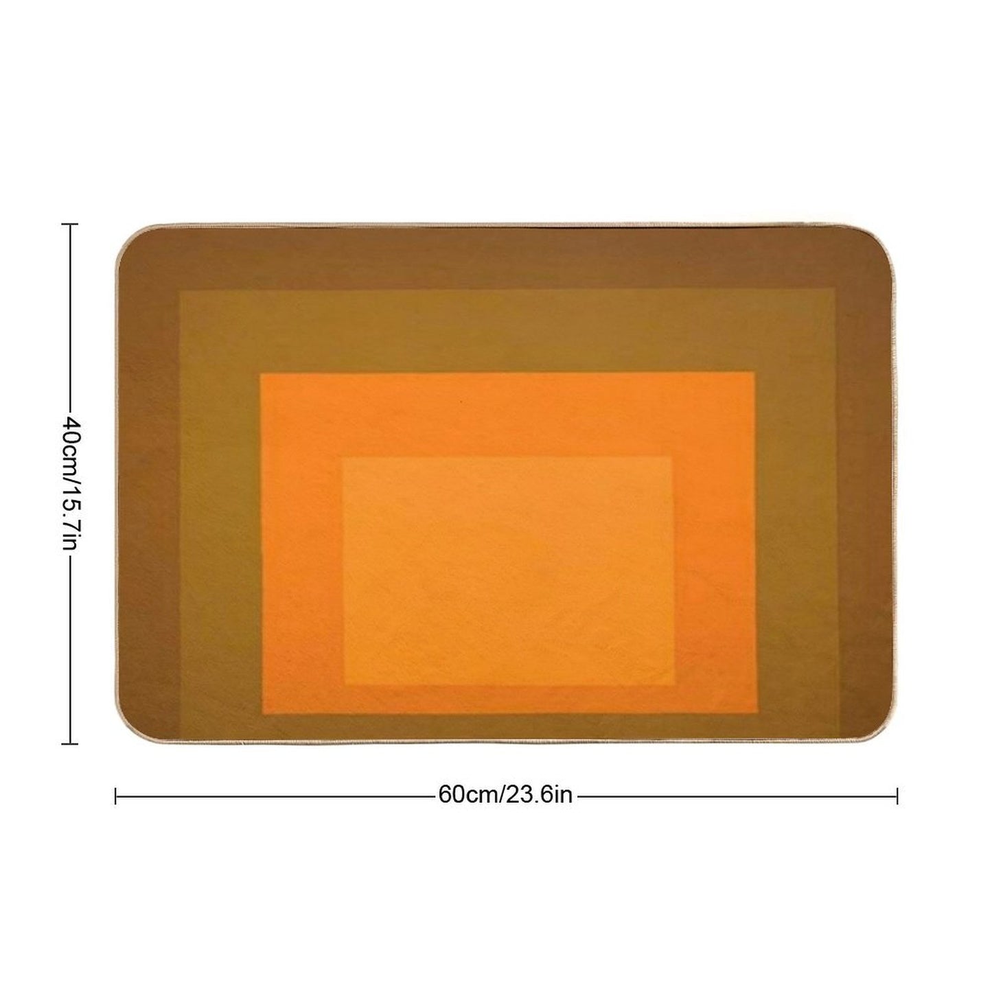 Josef Albers Homage to The Square Autumn Climax  Slip-Resistant Bath Mat