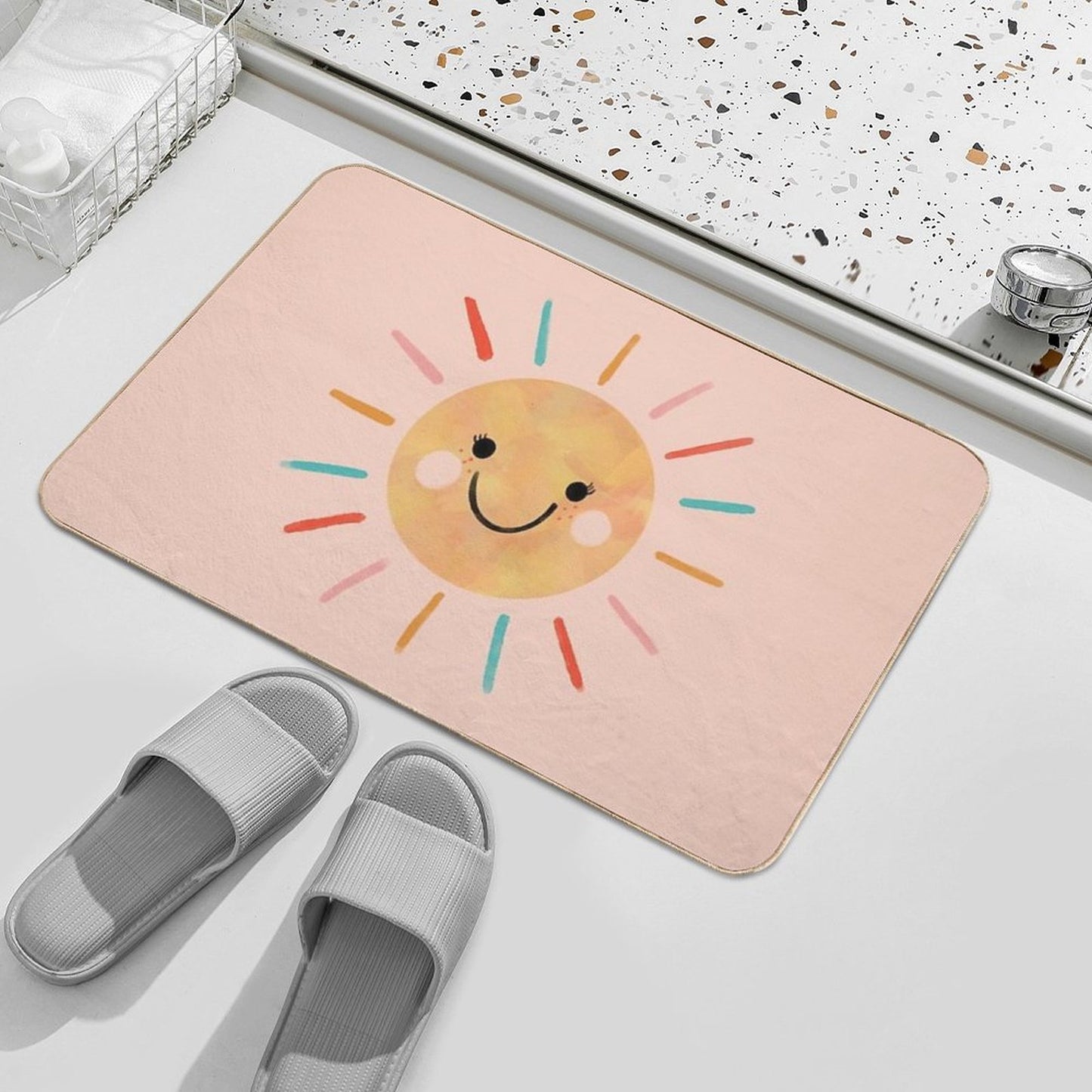 Happy Sunshine Durable Bath Mat
