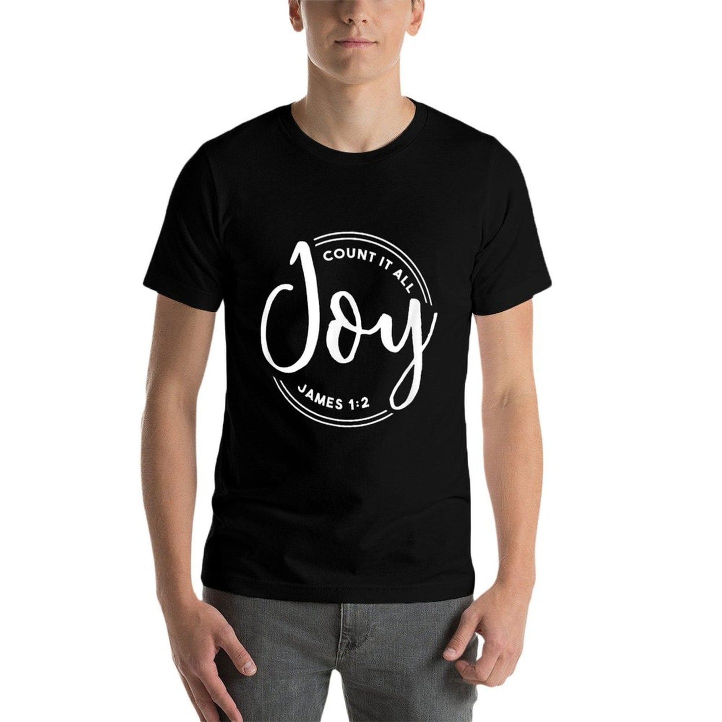 Count It All Joy Bible Verse Quote I Choose Joy  Heathered Texture T-Shirt